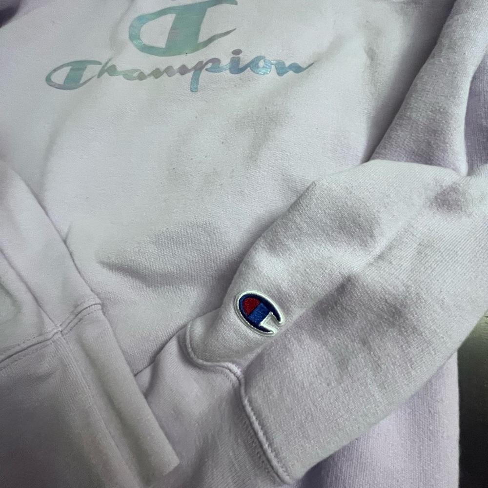 Champion Size M Light Purple Crew Sweatshirt